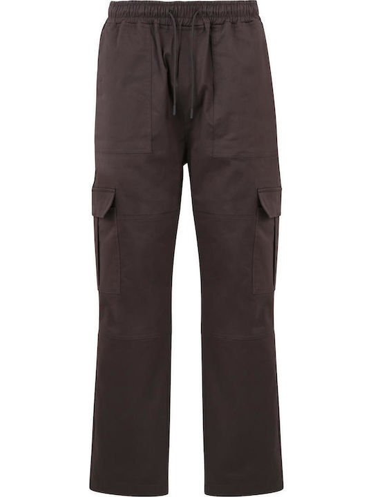 Trousers Elastic in Straight Line Gray