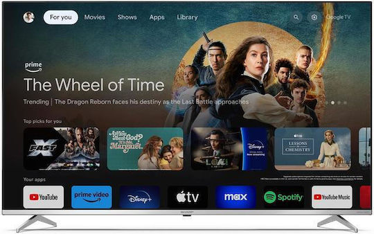 Sharp Smart Television 50" 4K UHD QLED 50GP6265E HDR (2024)