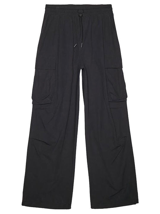 Damen Stoff Hose Schwarz