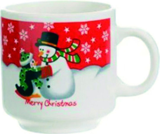 Christmas Cup Ceramic Red