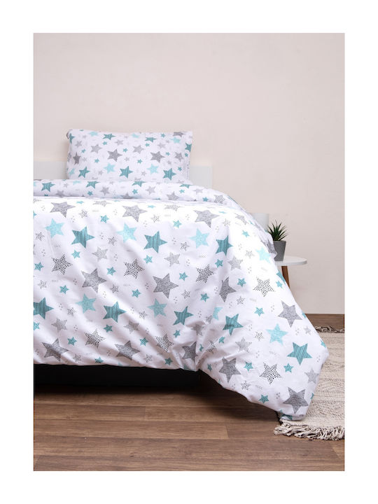 Viopros Sirius Baby Quilt Double Sided Cotton White 120x160cm