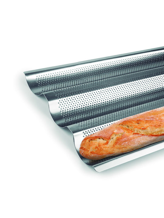 Tavă de copt perforată clasică Ibili din oțel inoxidabil 38x25 cm argintiu