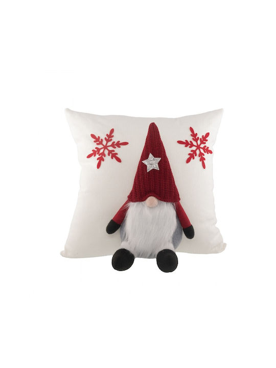 Teoran Christmas Decorative Square Pillowcase White 45x45cm