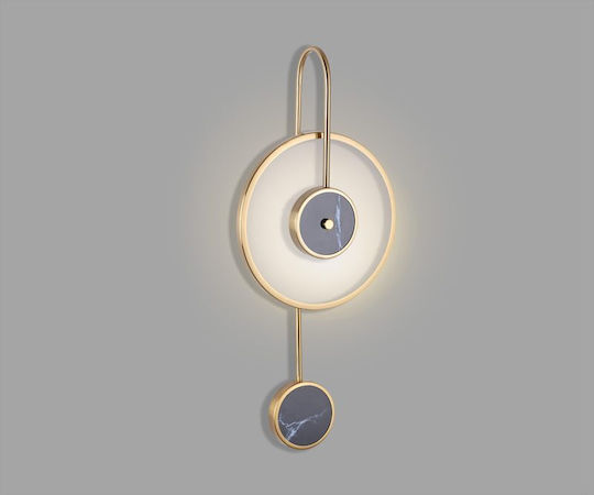 Luma Modern Lumină de Perete cu LED Integrat și Lumină Alb Cald Auriu 58cm