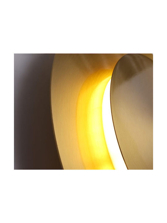 Luma Modern Lamp Wall with Integrated LED and Warm White Light Gold 25cm