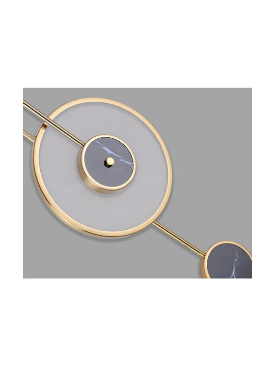 Luma Modern Lamp Wall with Integrated LED and Warm White Light Gold 58cm