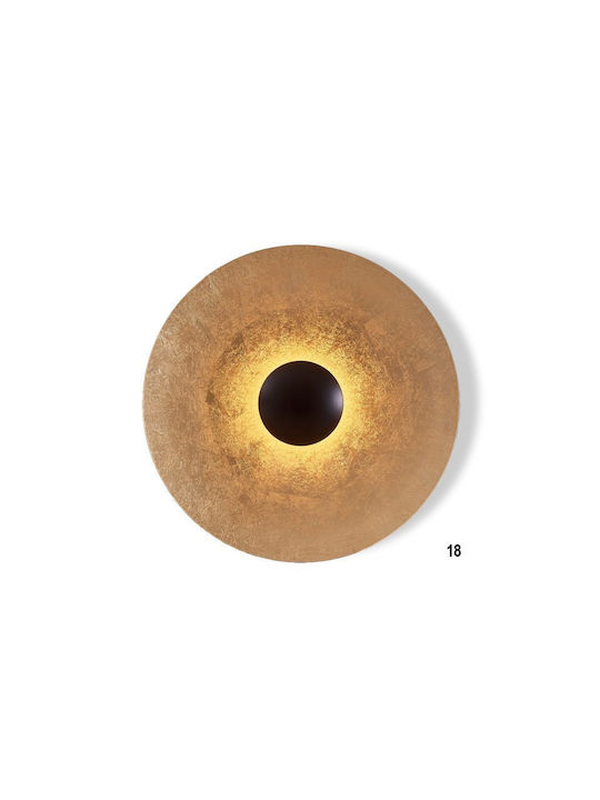 Luma Modern Lamp Wall with Integrated LED and Warm White Light Gold 60cm