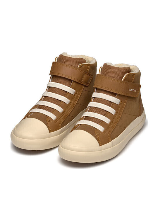Kids Boots with Hoop & Loop Closure Brown