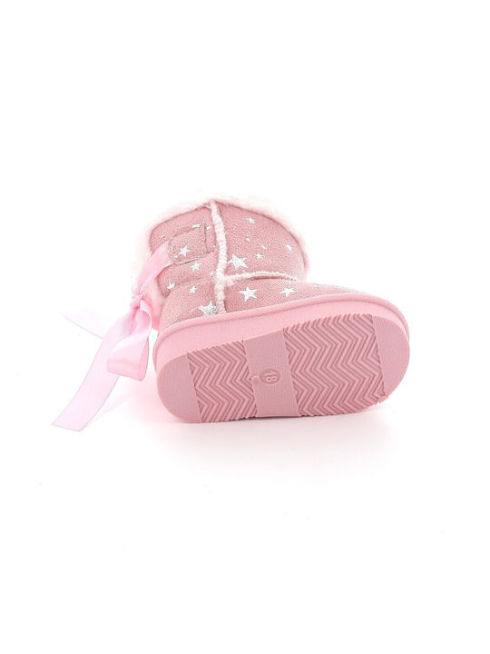 Yoshino Kids Leather Boots Pink