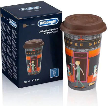 Delonghi Ceramic Jug Delonghi Dlsc066 Double-walled Thermal Coffee Shop 300ml Silicone Lid