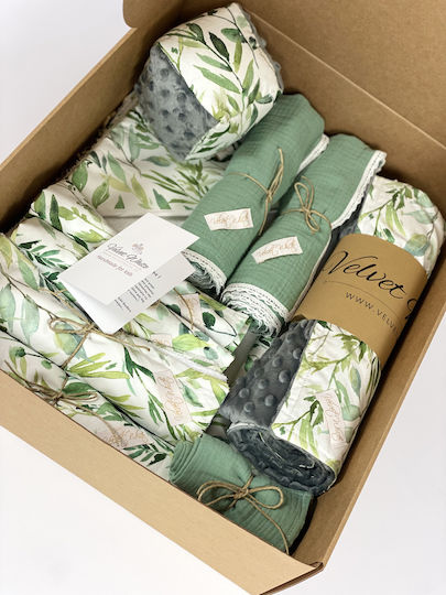 Velvet White Подаръчен комплект за бебета Olive