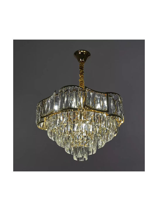 Лампа с Много Крушки LED с Crystal Златист Лампа с Много Крушки LED с Crystal Златист