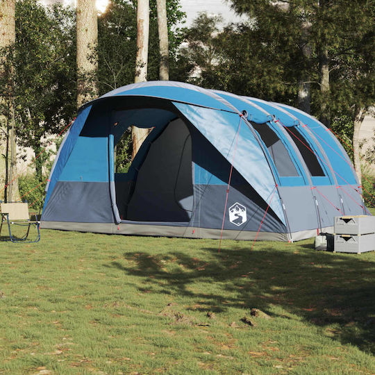 vidaXL Camping Tent Tunnel Blue for 5 People 486x320x210cm