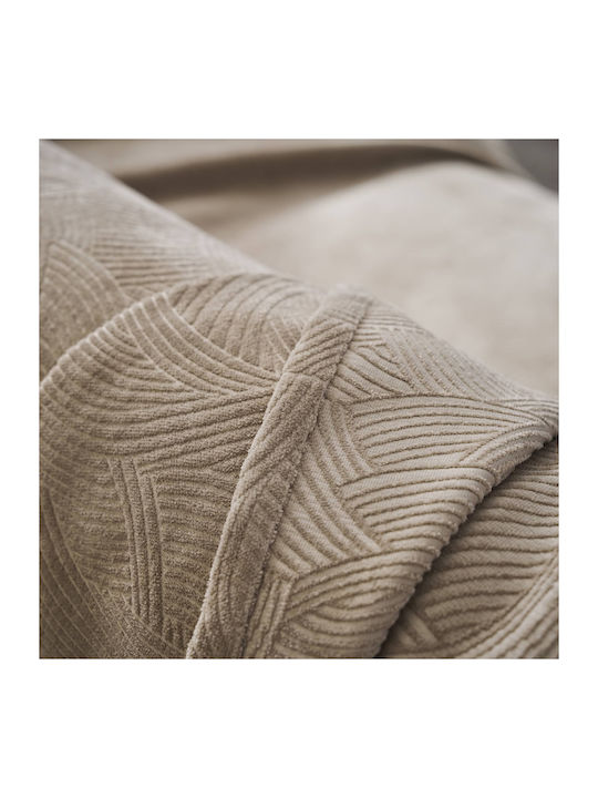 Gofis Home Nimbus Ριχτάρι Πολυθρόνας Ζακάρ 180x180εκ. Warm Beige 447/39 2007447139223