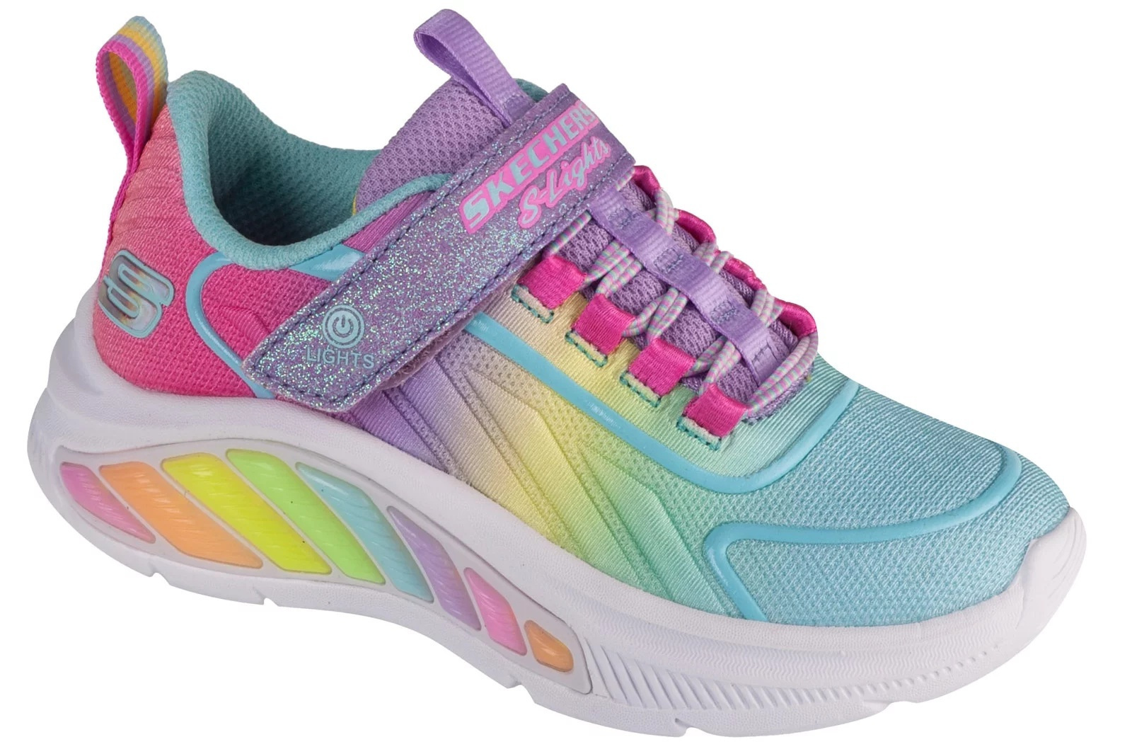 Skechers Rainbow Kids Sneakers with Scratch Pink 303721L-LVMT