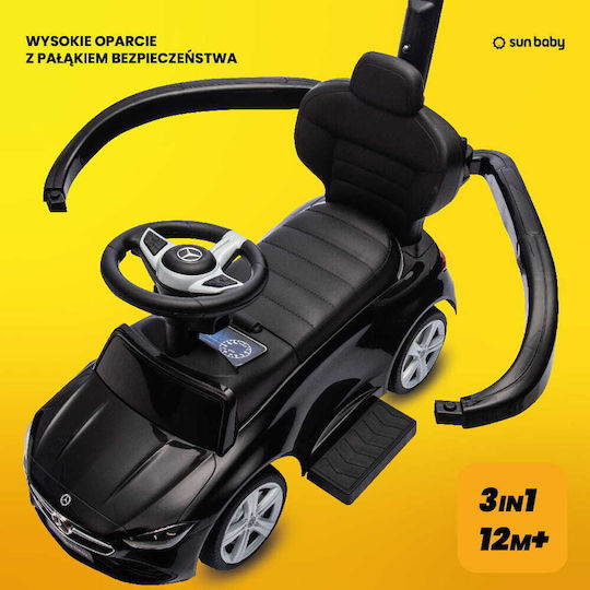 Sun Baby Mercedes C-Class Baby Push Walker with Parental Handle for 12+ Months Black
