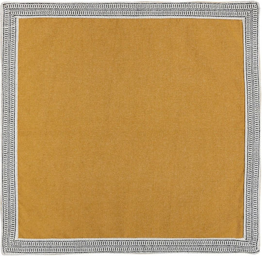 Atmosphera Baumwolle Tischdecke Set 7 Stück Napp Gelb 150x250cm