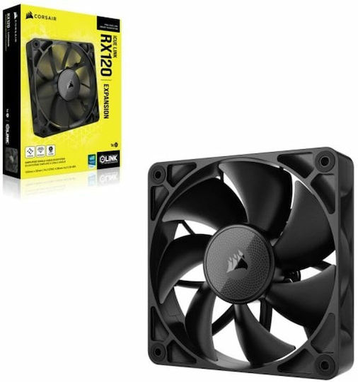 Corsair iCUE LINK RX120 Case Fan with RGB Lighting and Connection 6-Pin 1pcs