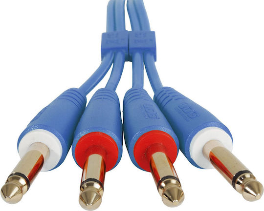 UDG Cable 2 x 6.3mm male - 2x 6.3mm male 3m Blue (U97004LB)