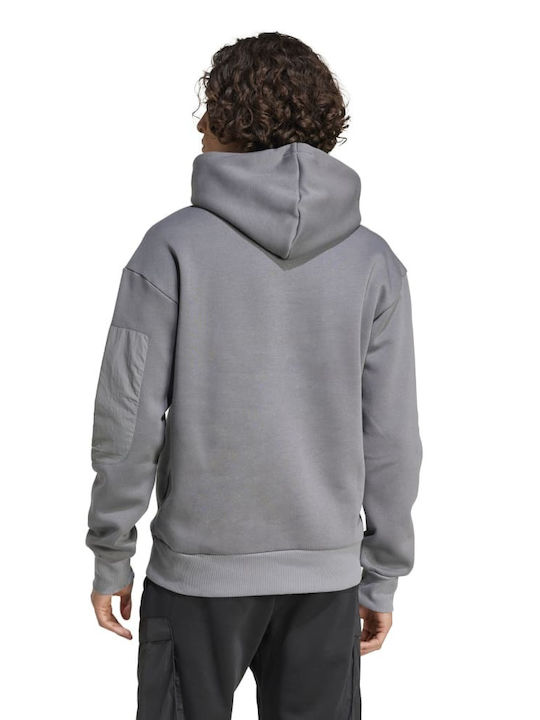 adidas City Sweatshirt Fleece with Hood Gray