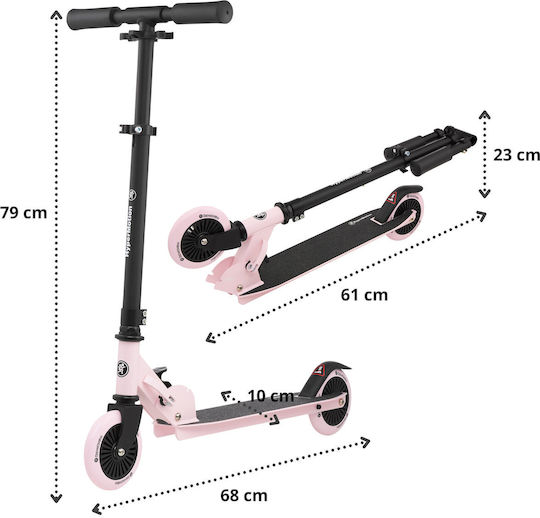 HyperMotion Kinderroller Klappbar Willy 2-Rad für 3+ Jahre alt Jahre Rosa