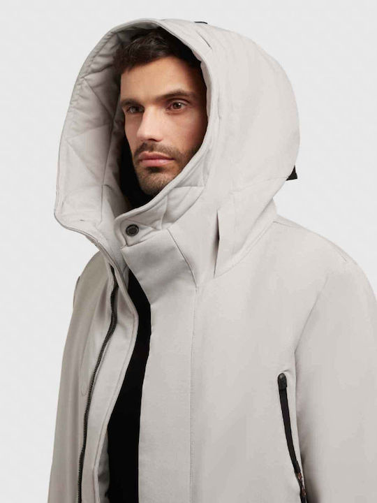 Χειμωνιάτικο Μπουφάν Παρκά Light Grey