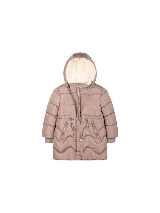 Energiers Kids Quilted Jacket with Lining & Hood Beige