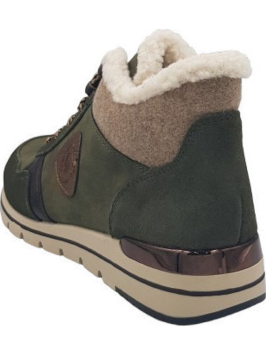 Damen Anatomisch Stiefel Grün