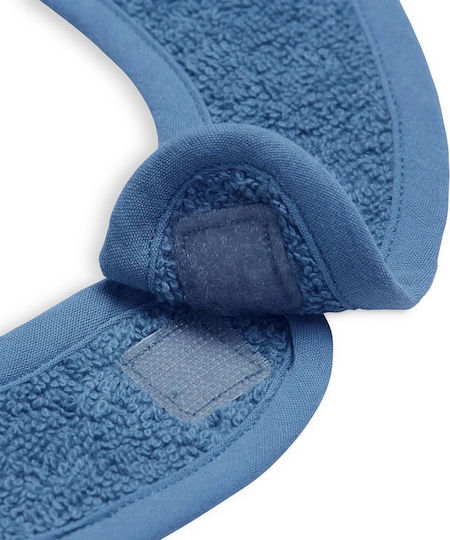 Jollein Σαλιάρα Υφασμάτινη με Αυτοκόλλητο Jeans Blue