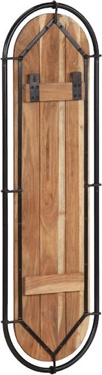 vidaXL Wooden Wall Hanger 16 Hooks Brown 34x110cm 2 Pieces