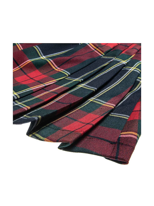 Kids' Skirt Checked Multicolored