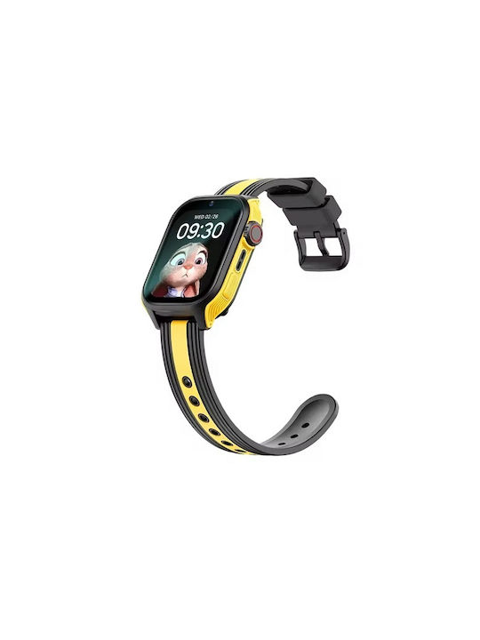 Kids Smartwatch with GPS and Rubber/Plastic Strap Black