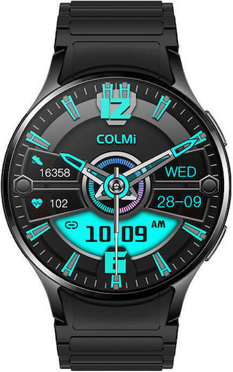 Colmi i28 Ultra 43mm Smartwatch with Heart Rate Monitor (Strap Black)