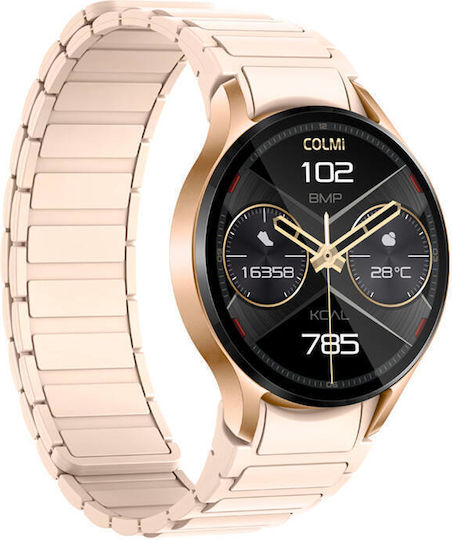 Colmi i28 Ultra 43mm Smartwatch with Heart Rate Monitor (Strap Gold)