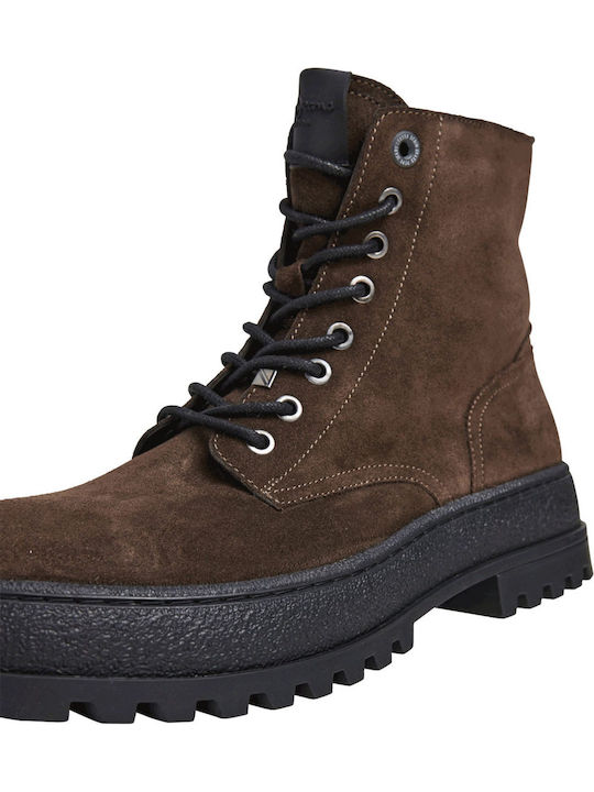 Lincoln Young Suede Καφέ Ανδρικά Μποτάκια με Φερμουάρ