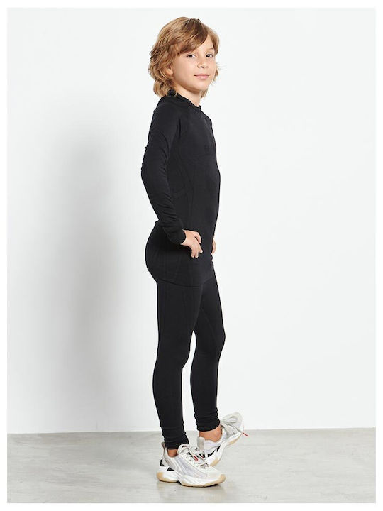 Kids Thermal Leggings Black