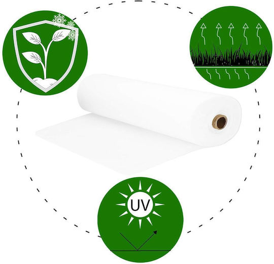 Agrotextile Film Mulching Weed Control Uv Filter 50 X 1.1 Meters 70g/m2 White R