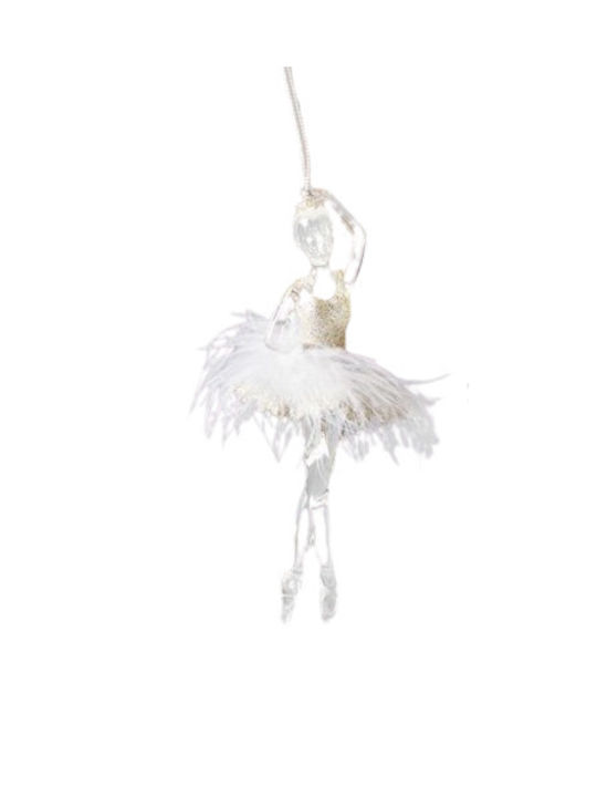 Hanging Ballerina Acrylic Transparent 17x7.5cm