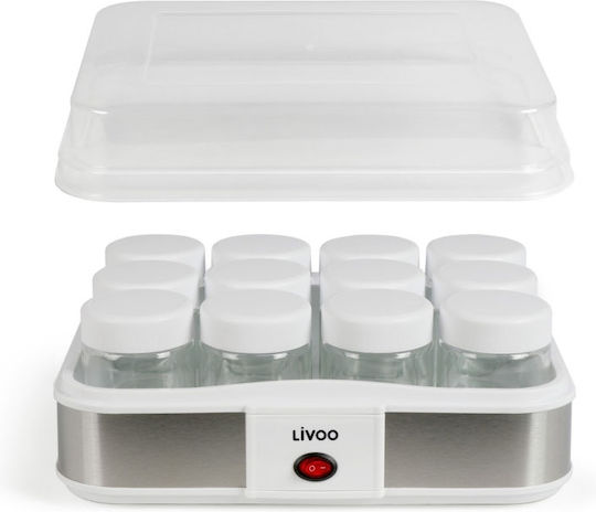 Livoo Γιαουρτομηχανή 1.2lt Λευκή 21.5W