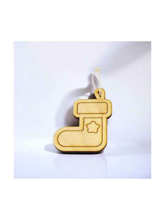 Στολίδι Μπότα Ξύλινη 6x7cm