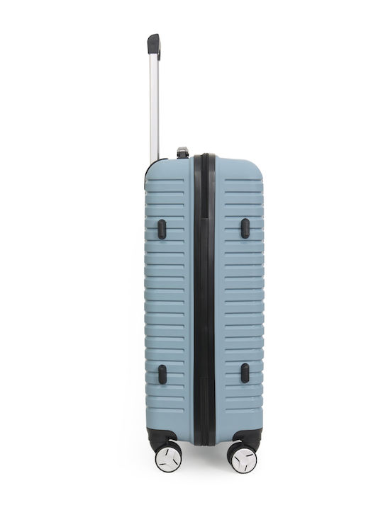Amber Medium Travel Suitcase Hard Ciell with 4 Wheels Height 65cm AM1008/60-CIEL