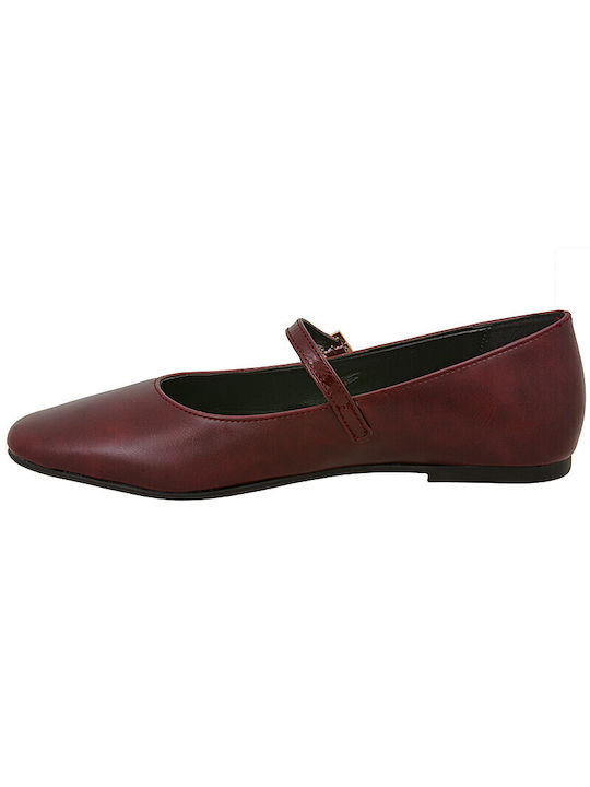 Balerini De Damă Mary Jane Burgundy