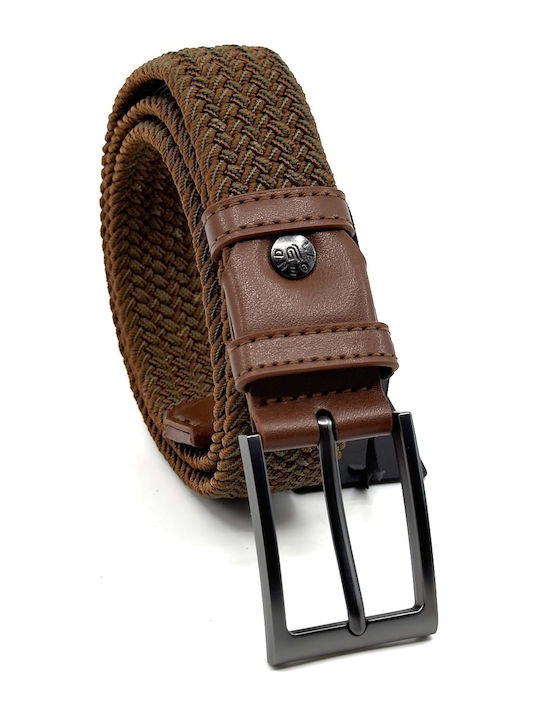 Elastic Men's Fabric Knitted Multicolour Belt