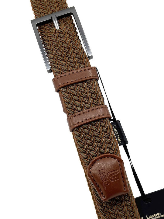Elastic Men's Fabric Knitted Multicolour Belt
