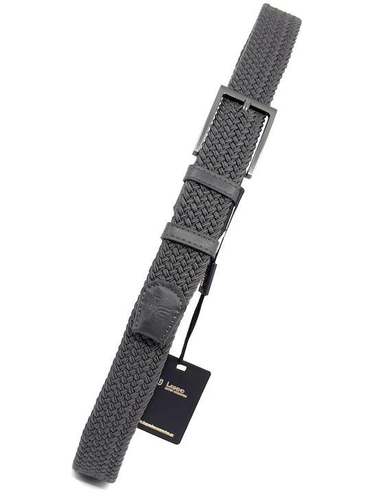 Elastic Men's Belt Fabric Knitted Dark Gray