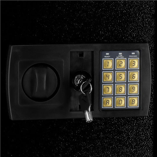 Seif electronic cu cod și cheie 415x350x310 mm negru