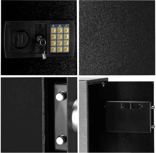 Seif electronic cu cod și cheie 415x350x310 mm negru