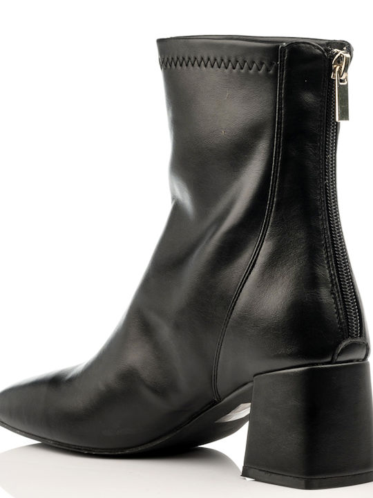 Women's Ankle Boots with Medium Heel Black