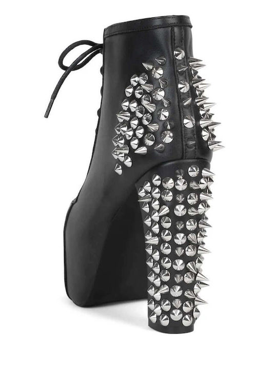 Lita Spike Black 00141 Γυναικεία Μποτάκια Μαύρα