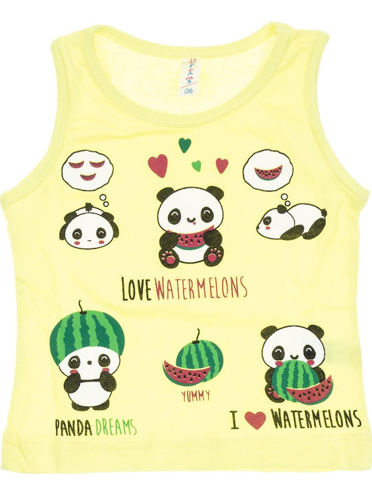 Kids' Set with Shorts Summer 2pcs Yellow I Love Watermelons